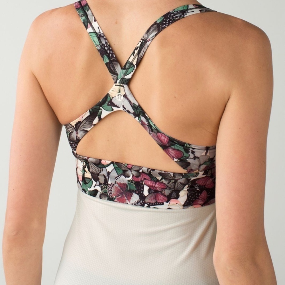 LULULEMON Wrap It Up Tank So Fly Butterfly Angel Wing Multi